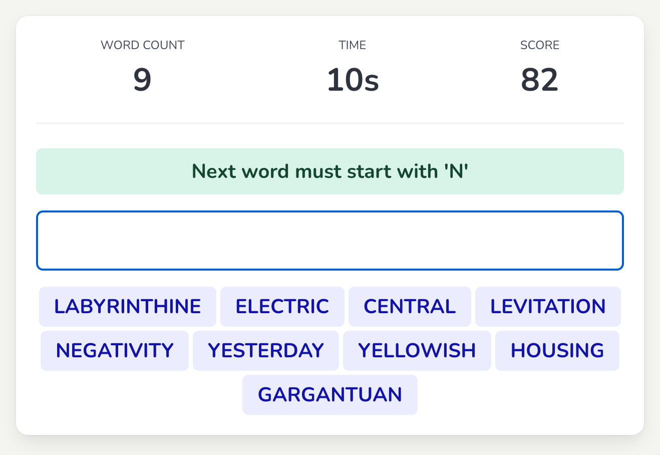 How to play the Word Chain Game